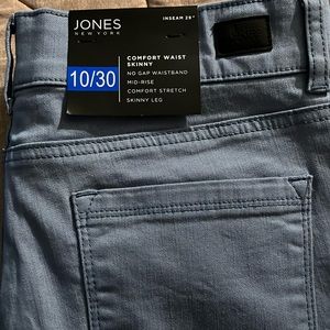 NWT JONES NEW YORK WOMEN'S COMFORT WAIST SKINNY JEAN'S BLUE BELL SIZE 10/33